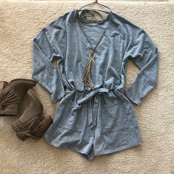 1 LARGE LEFT Grey Long Sleeve Romper - Picture 4 of 8